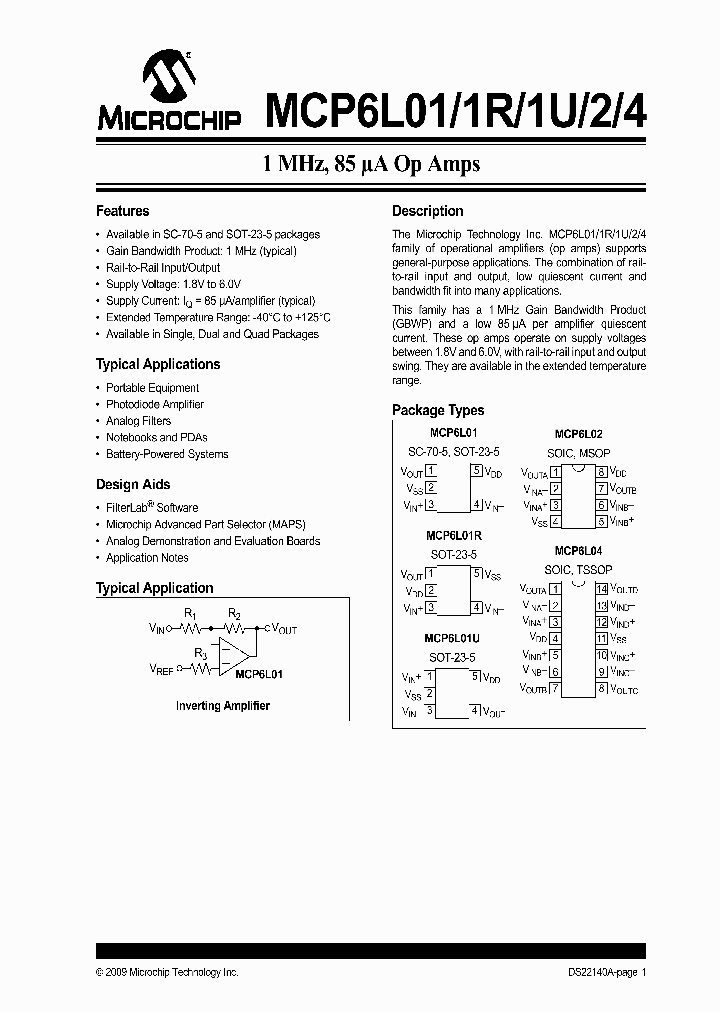 MCP6L01UT-ELT_4500719.PDF Datasheet