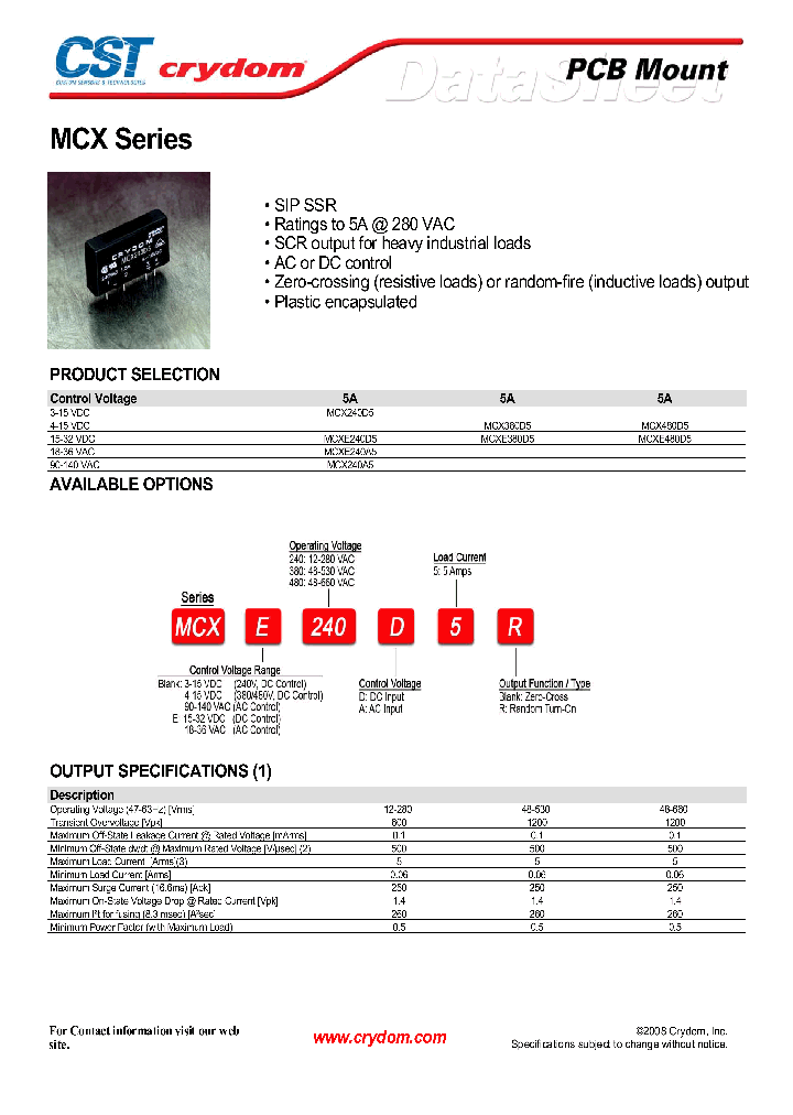 MCX240A5_4283205.PDF Datasheet