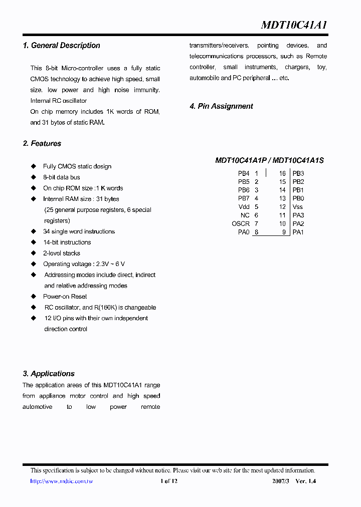 MDT10C41A1_4871187.PDF Datasheet