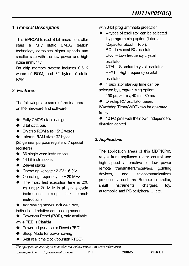 MDT10P05BG_4777906.PDF Datasheet