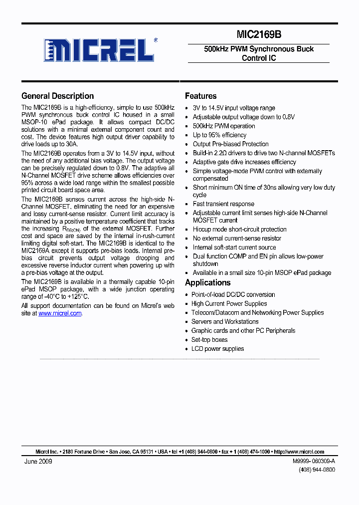 MIC2169BYMME_4810684.PDF Datasheet