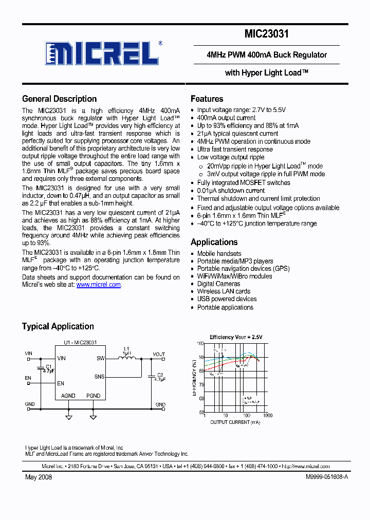 MIC23031-4YMT_4170809.PDF Datasheet