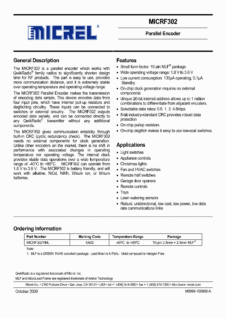 MICRF302_4508192.PDF Datasheet