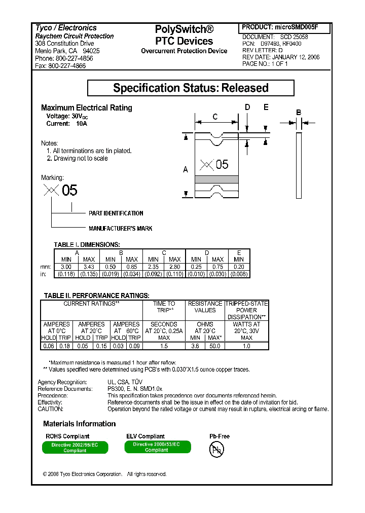 MICROSMD005F_4565936.PDF Datasheet