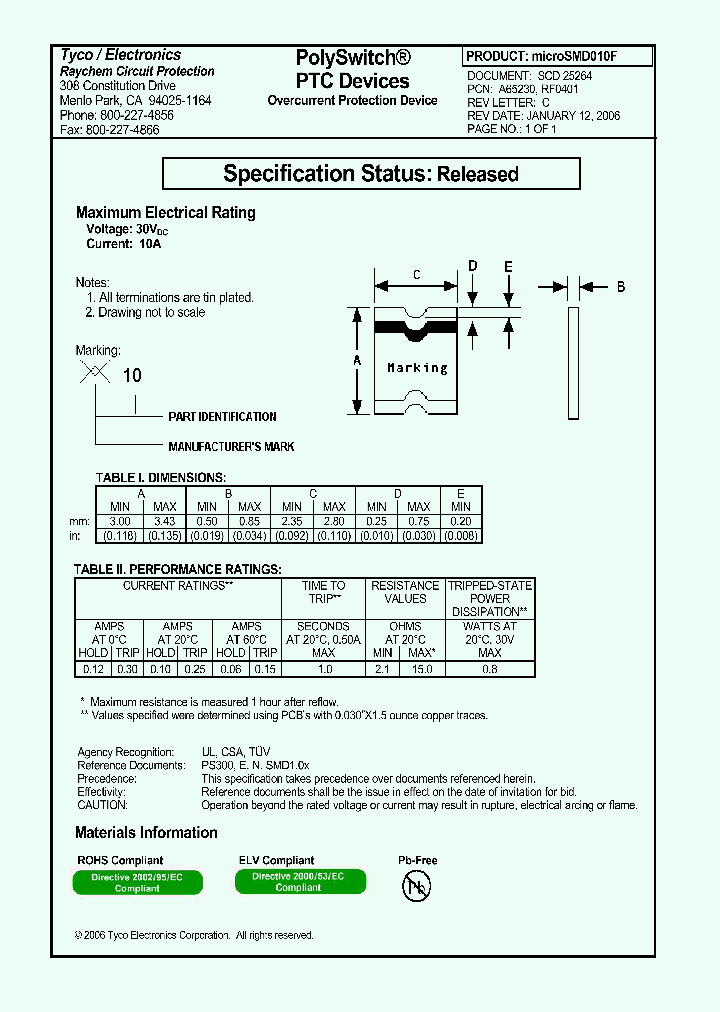 MICROSMD010F_4565937.PDF Datasheet