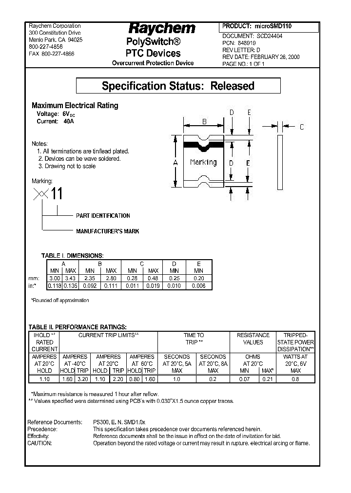 MICROSMD110_4565941.PDF Datasheet