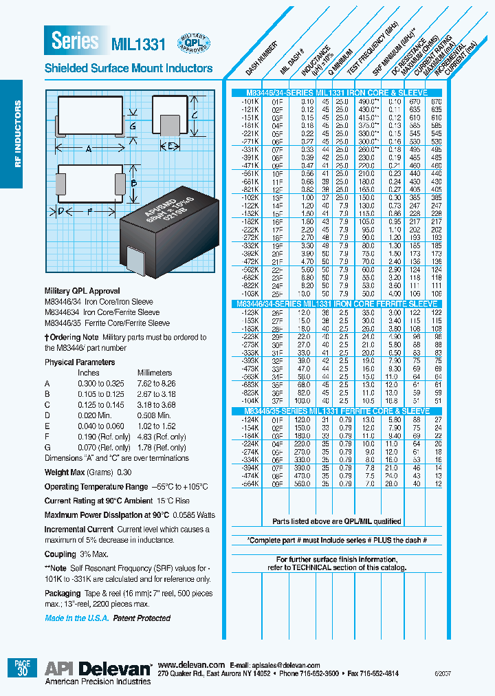 MIL1331-272K_4623733.PDF Datasheet