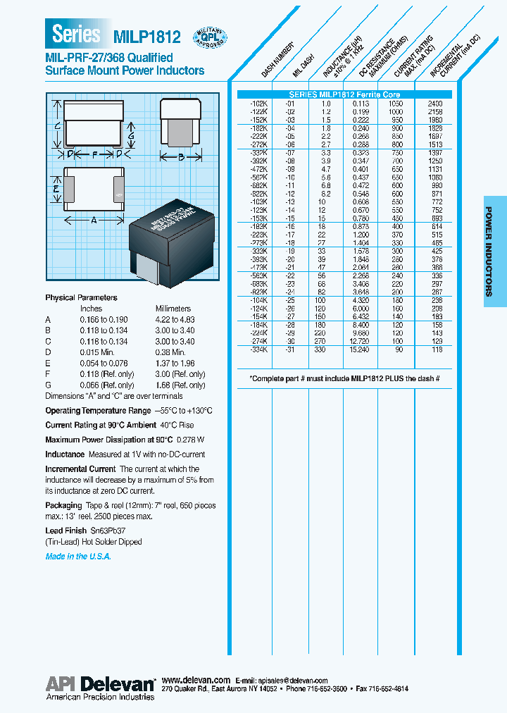 MILP1812-822K_4545618.PDF Datasheet