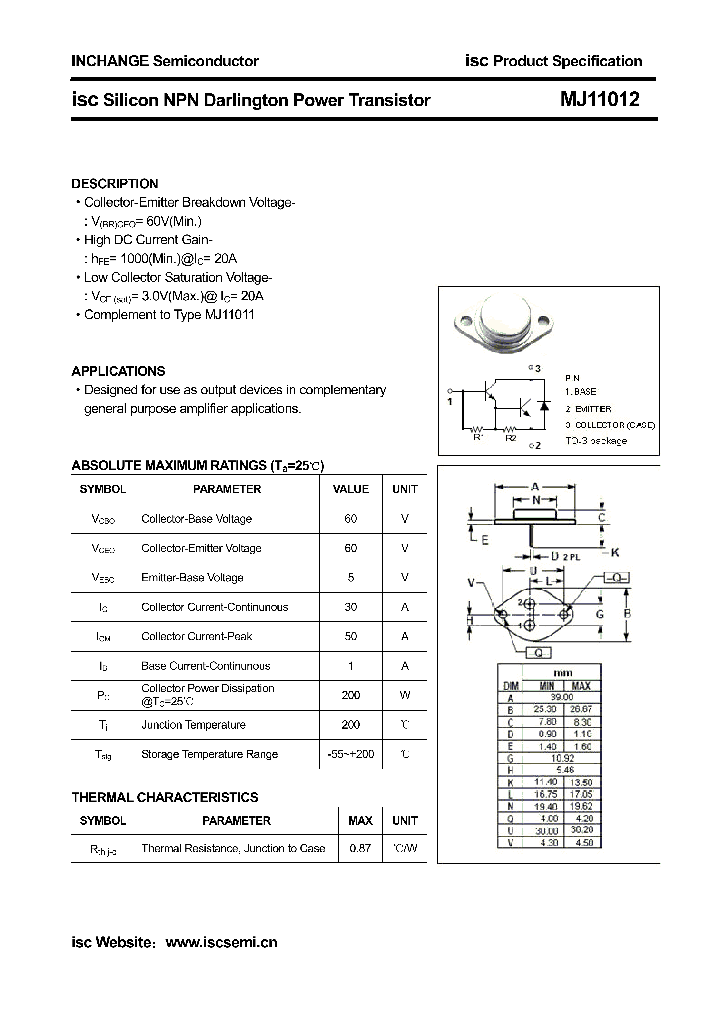 MJ11012_4382501.PDF Datasheet