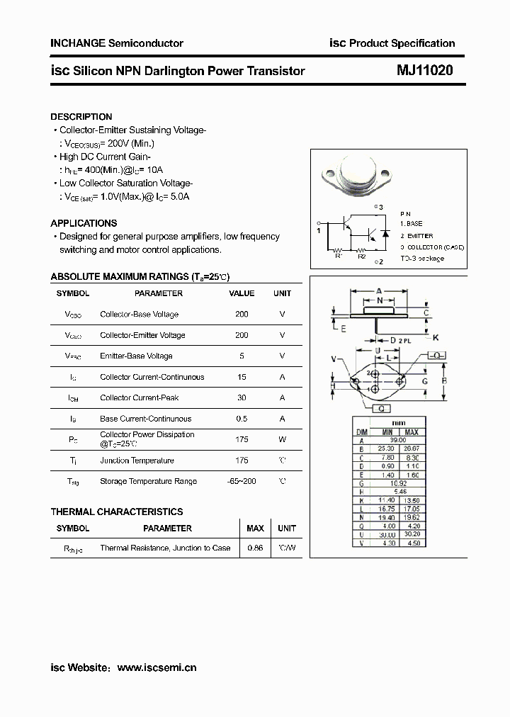 MJ11020_4305522.PDF Datasheet
