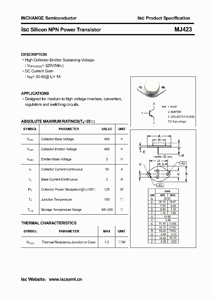 MJ423_4301483.PDF Datasheet
