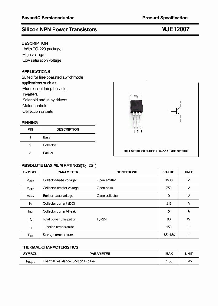 MJE12007_4538536.PDF Datasheet