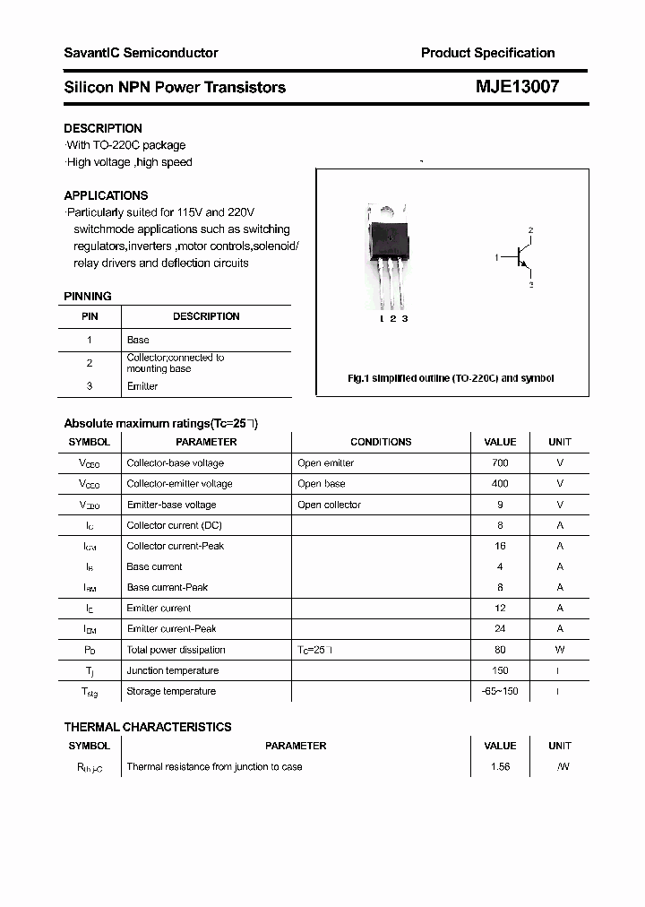 MJE13007_4754913.PDF Datasheet