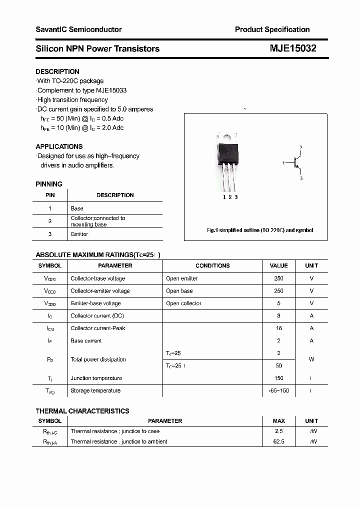 MJE15032_4485922.PDF Datasheet
