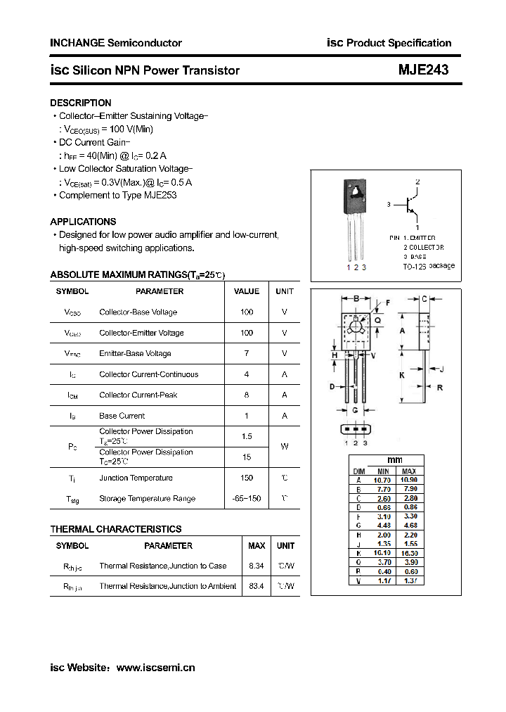 MJE243_4299767.PDF Datasheet