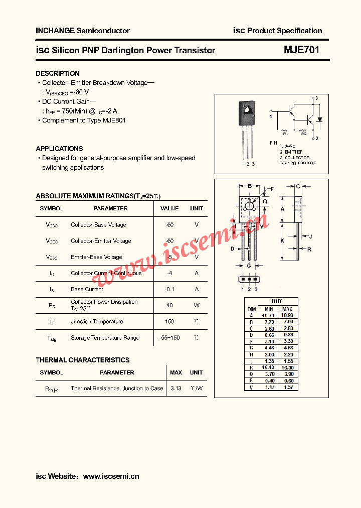 MJE701_4805197.PDF Datasheet