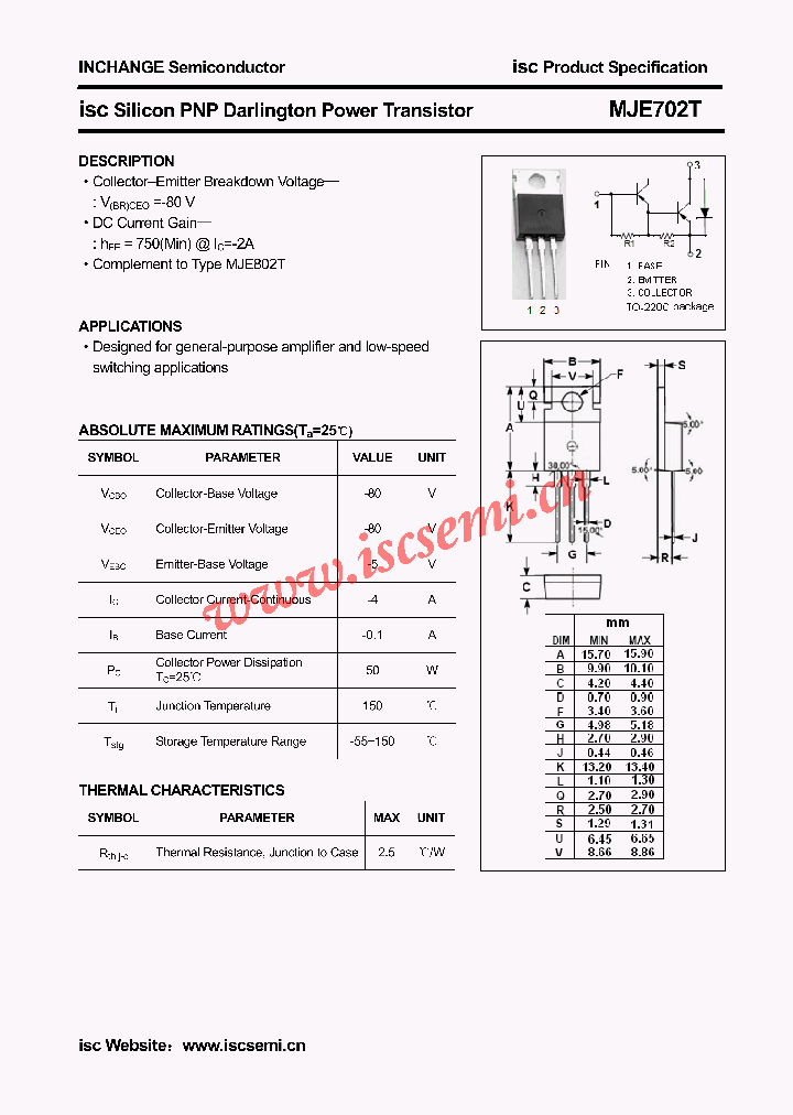 MJE702T_4805199.PDF Datasheet