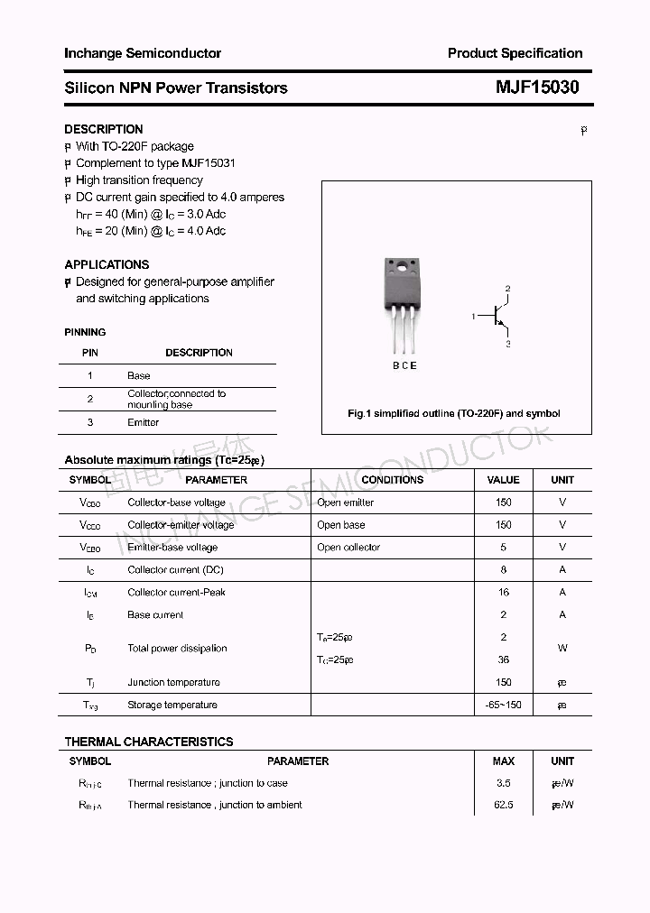 MJF15030_4815926.PDF Datasheet