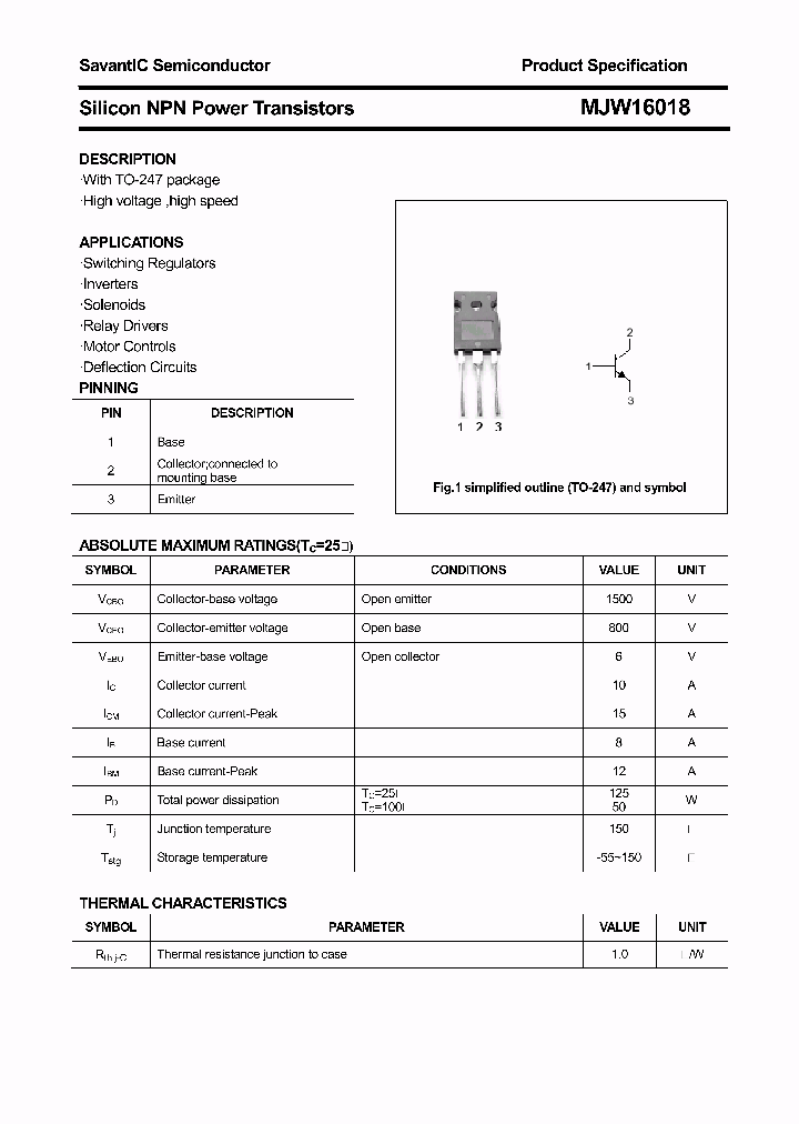 MJW16018_4638133.PDF Datasheet
