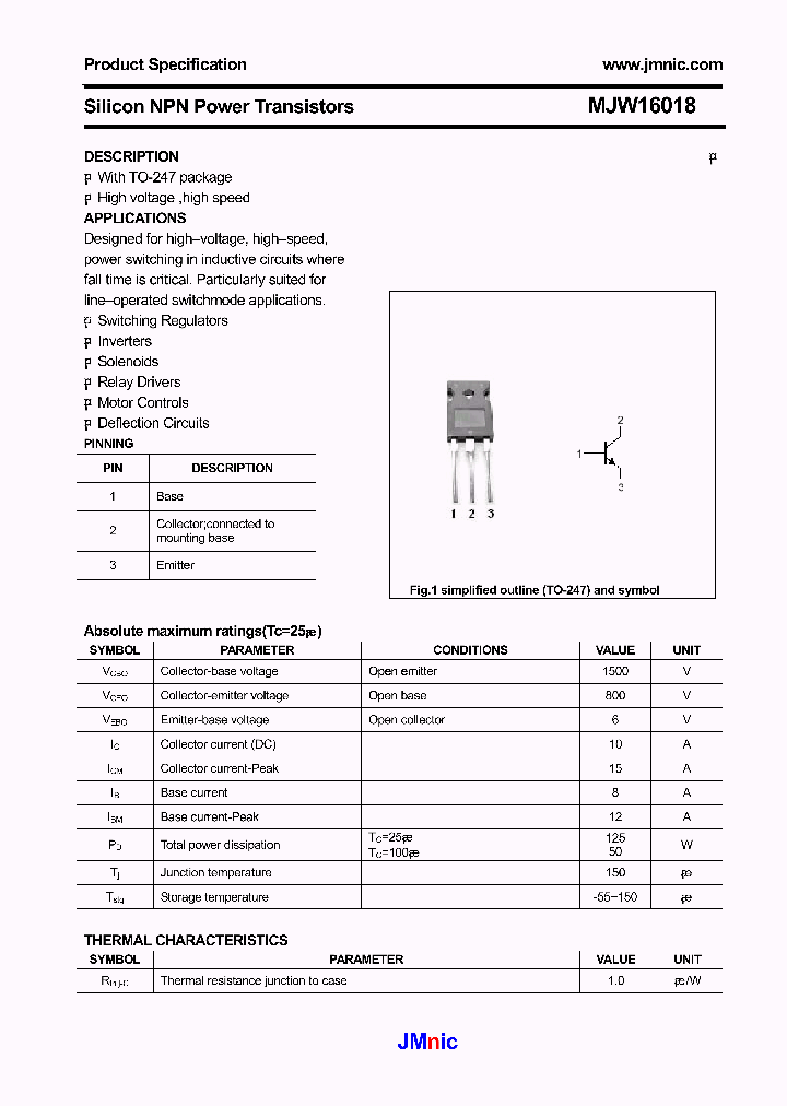 MJW16018_4638134.PDF Datasheet