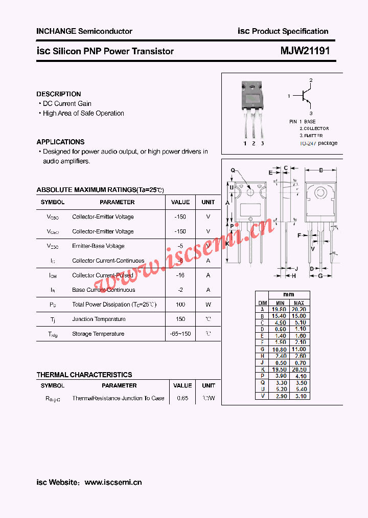 MJW21191_4467925.PDF Datasheet