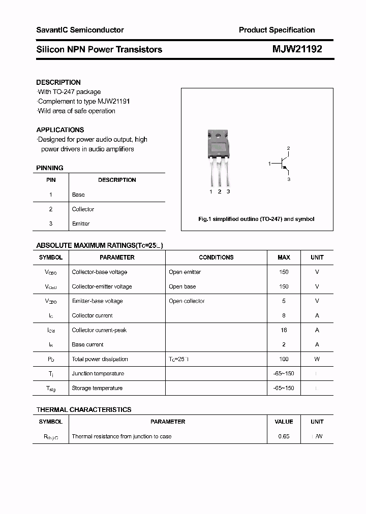 MJW21192_4437494.PDF Datasheet