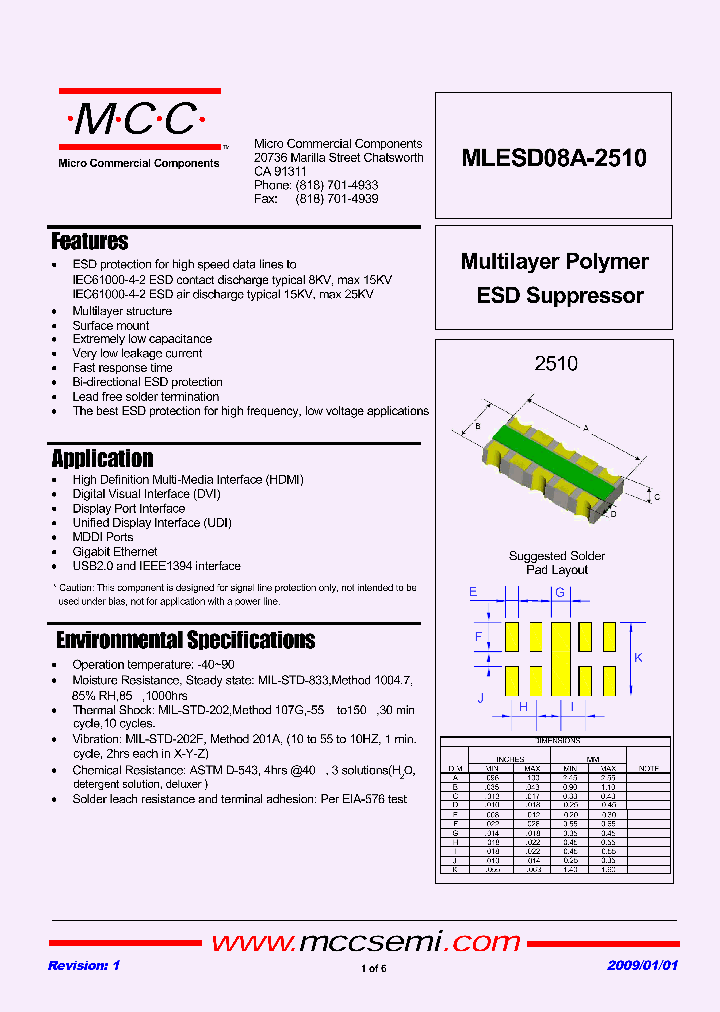MLESD08A-2510_4794280.PDF Datasheet