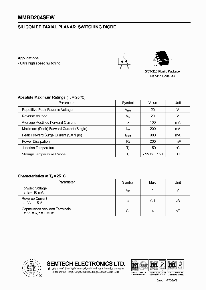 MMBD204SEW_4651304.PDF Datasheet