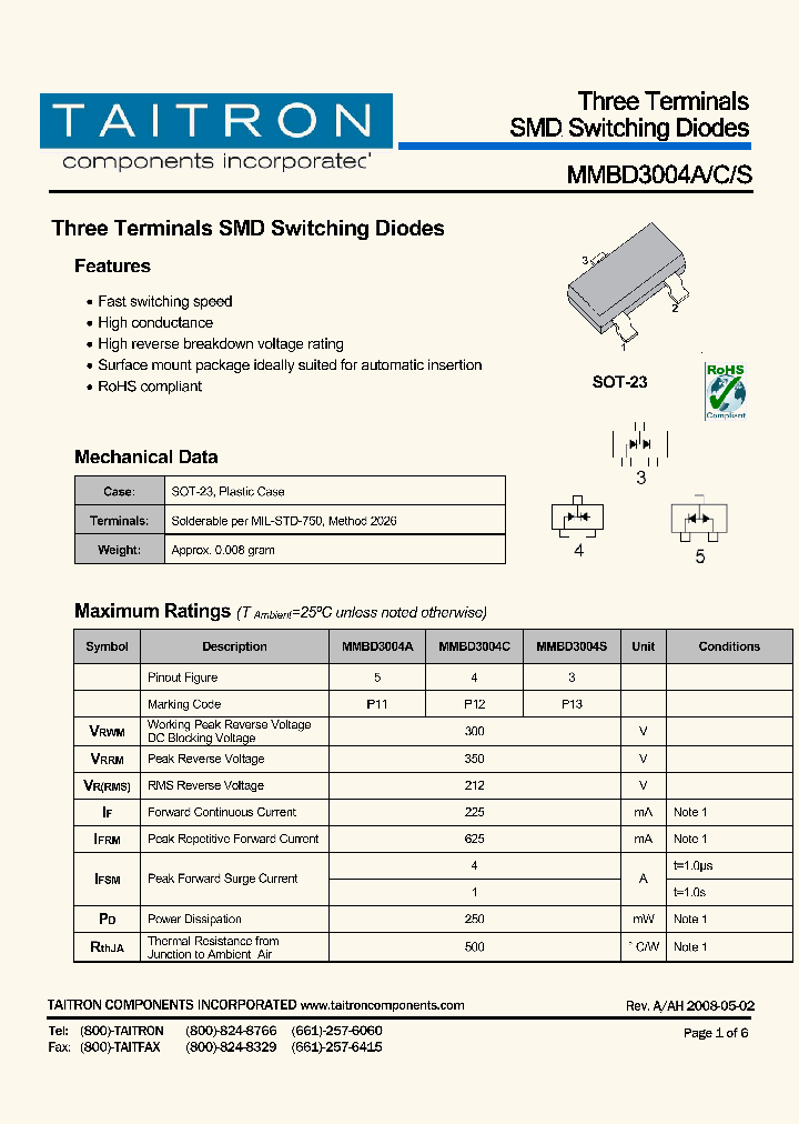MMBD3004A_4223809.PDF Datasheet