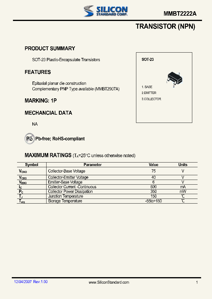 MMBT2222A_4599210.PDF Datasheet