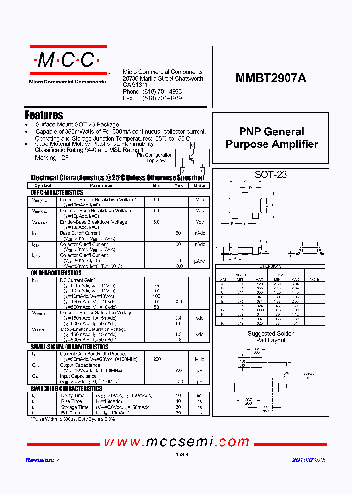 MMBT2907A10_4848840.PDF Datasheet