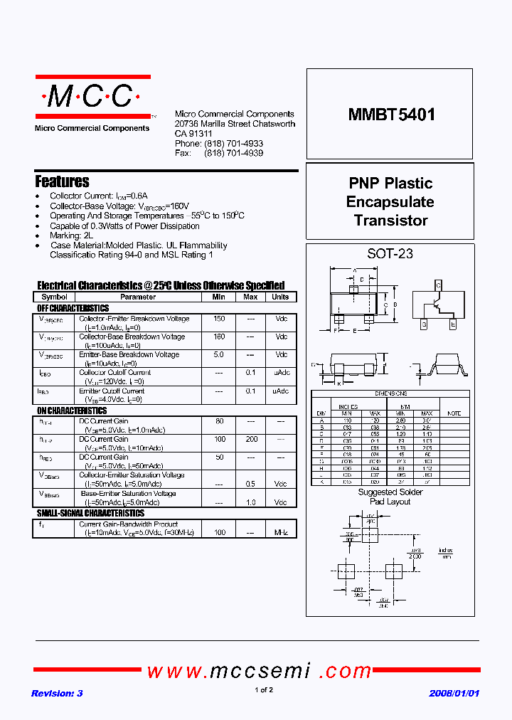 MMBT5401-TP_4719457.PDF Datasheet