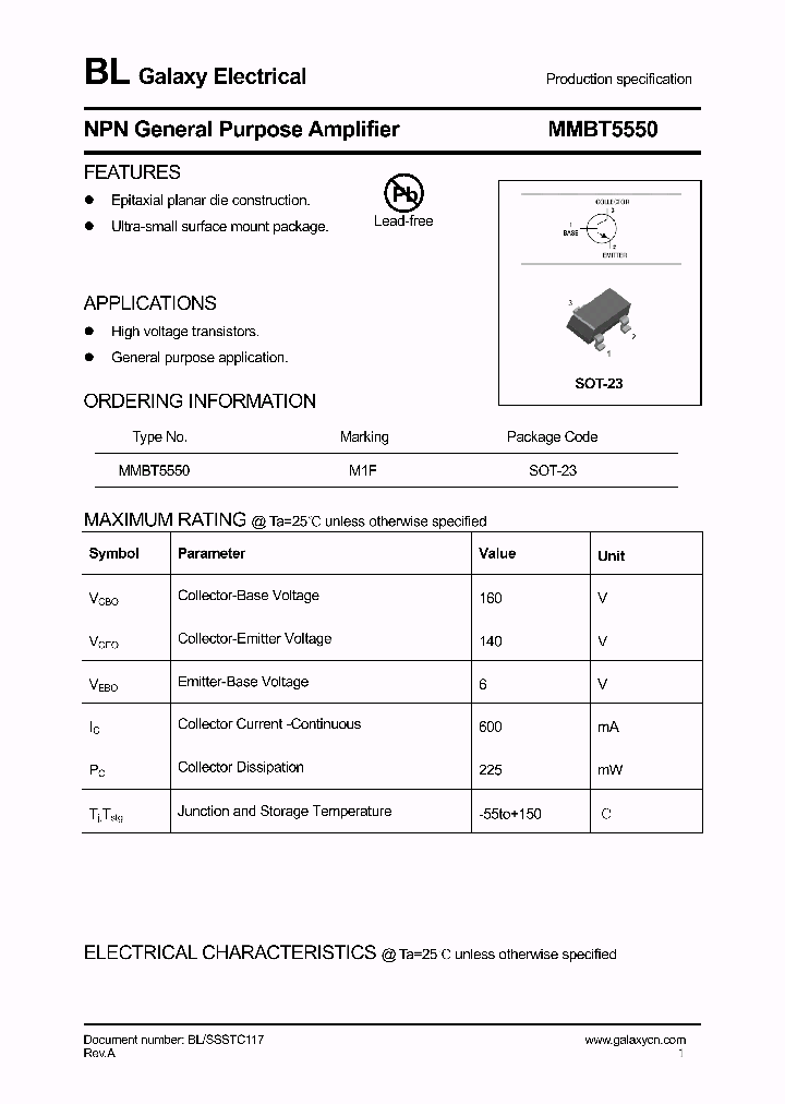 MMBT5550_4197291.PDF Datasheet
