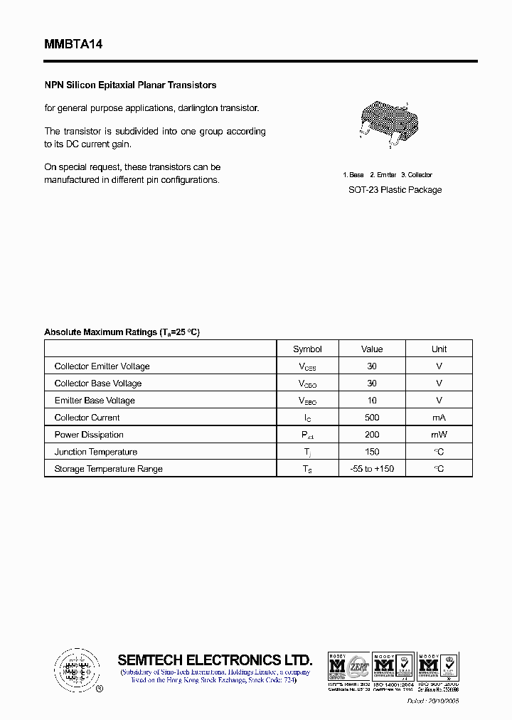 MMBTA14_4665461.PDF Datasheet