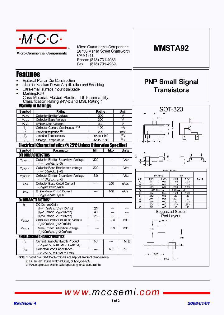 MMSTA92-TP_4737389.PDF Datasheet
