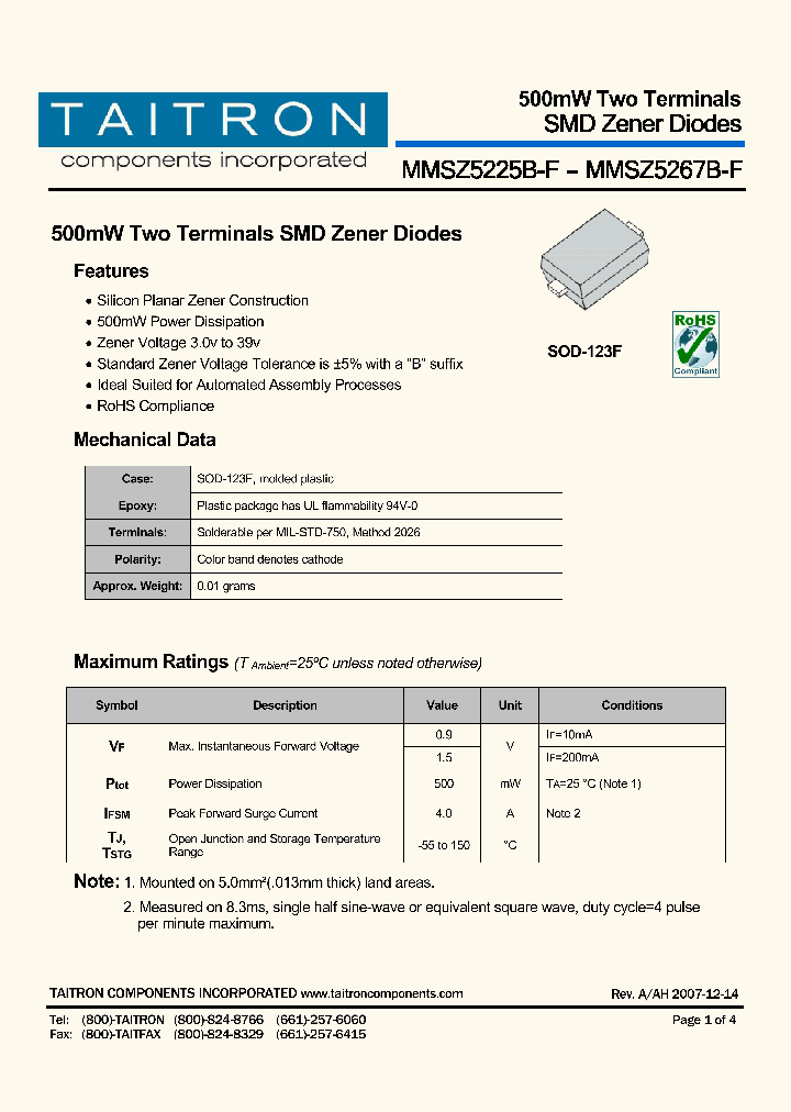 MMSZ5257B-F_4201498.PDF Datasheet