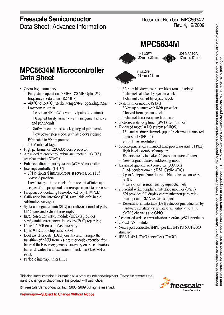 MPC5632MF0MMGA4_4543008.PDF Datasheet