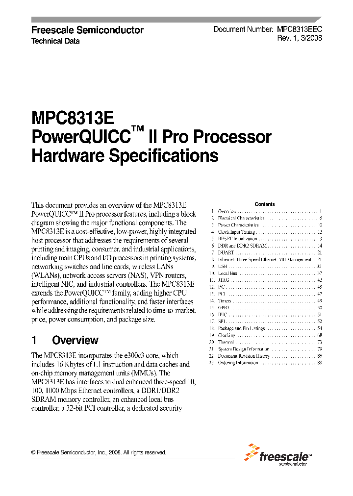 MPC8313E08_4189986.PDF Datasheet