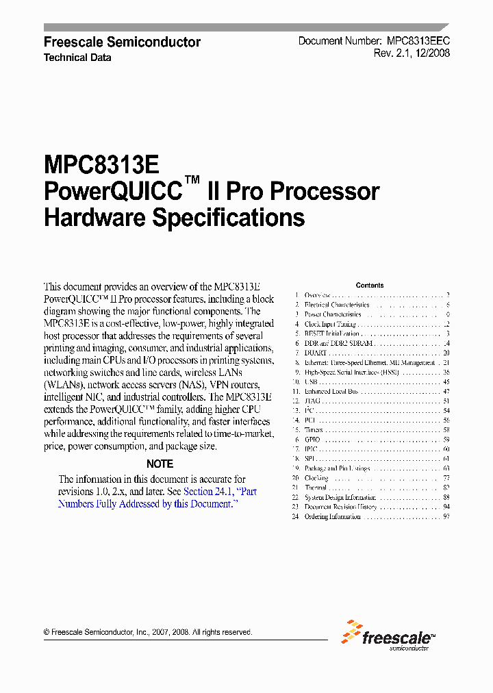 MPC8313EZQAFD_4660076.PDF Datasheet