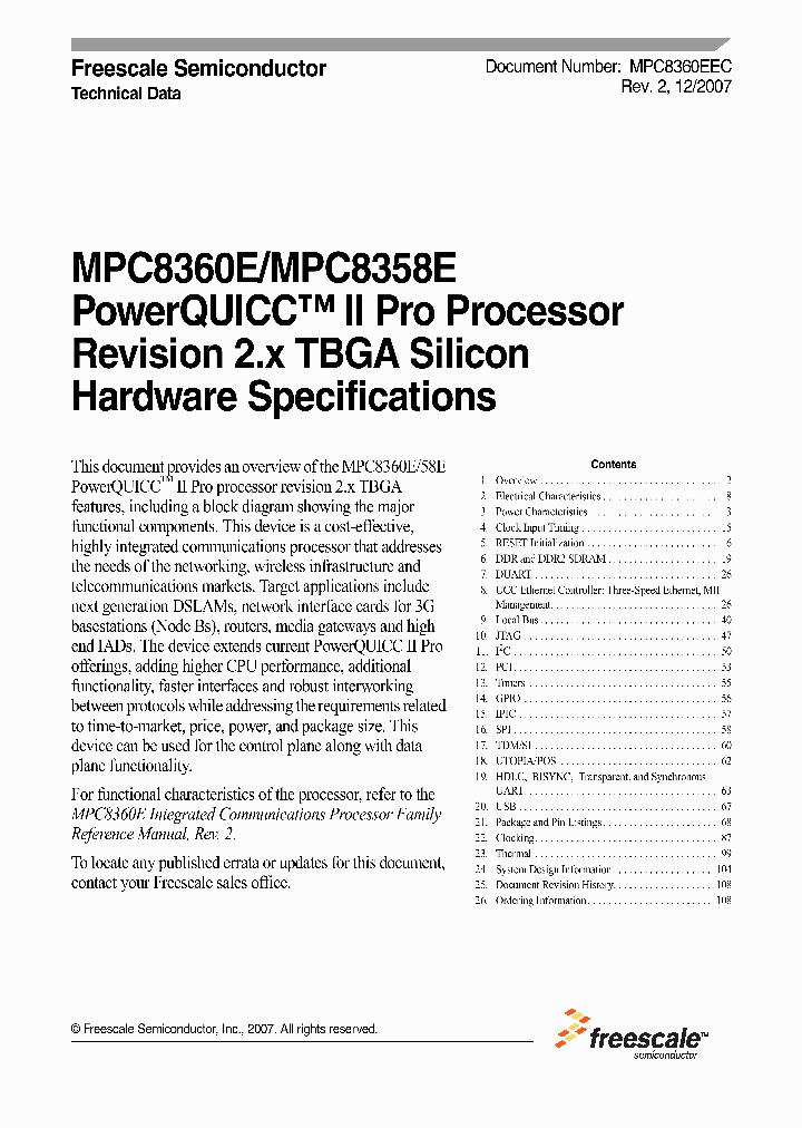 MPC8360TVVAJDGA_4609839.PDF Datasheet