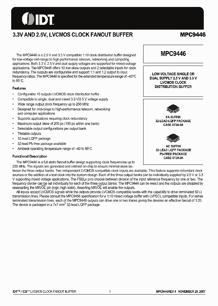 MPC9446_4353673.PDF Datasheet