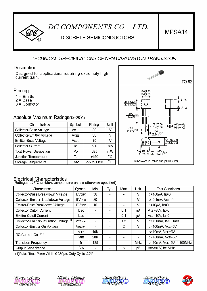 MPSA14_4600853.PDF Datasheet