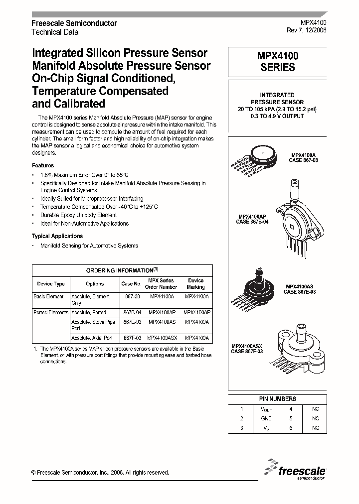 MPX4100_4333643.PDF Datasheet