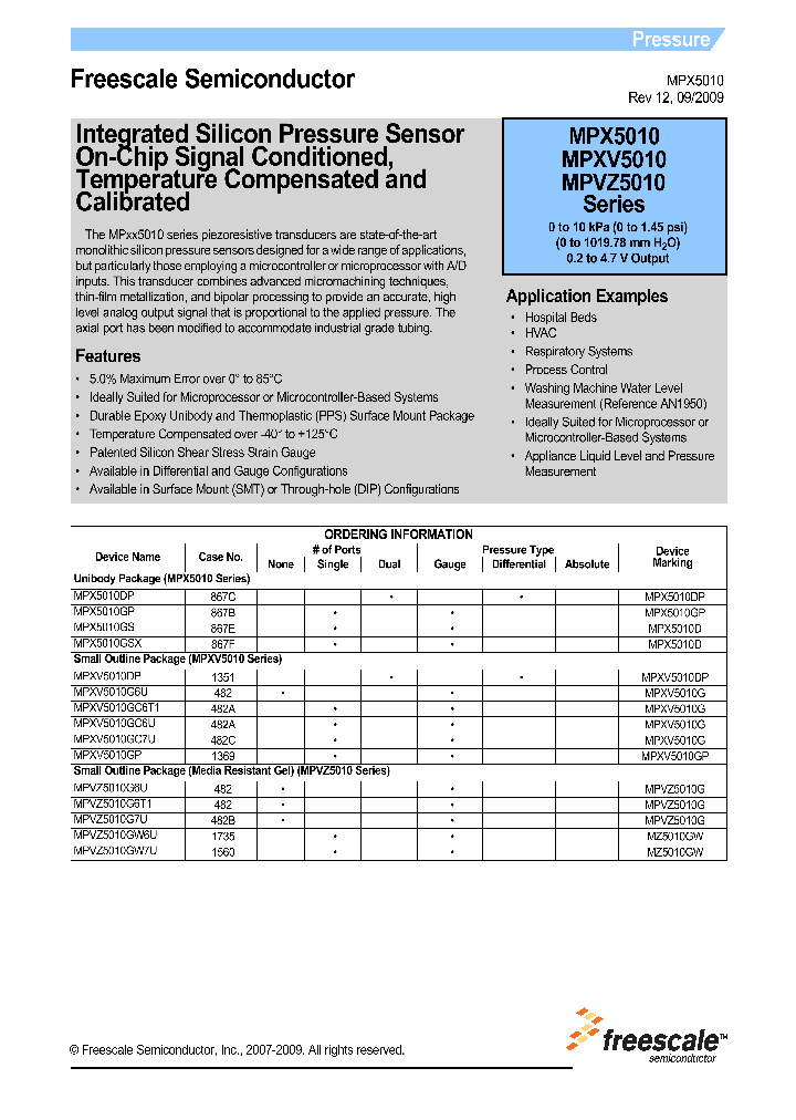 MPXV5010_4544270.PDF Datasheet