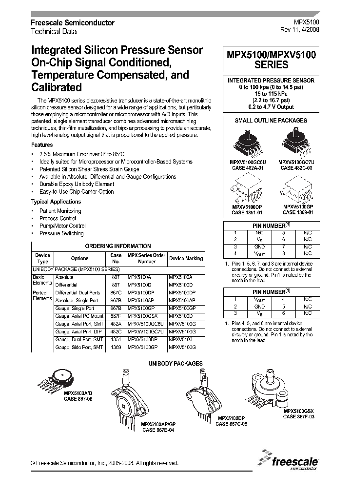 MPXV5100_4866663.PDF Datasheet
