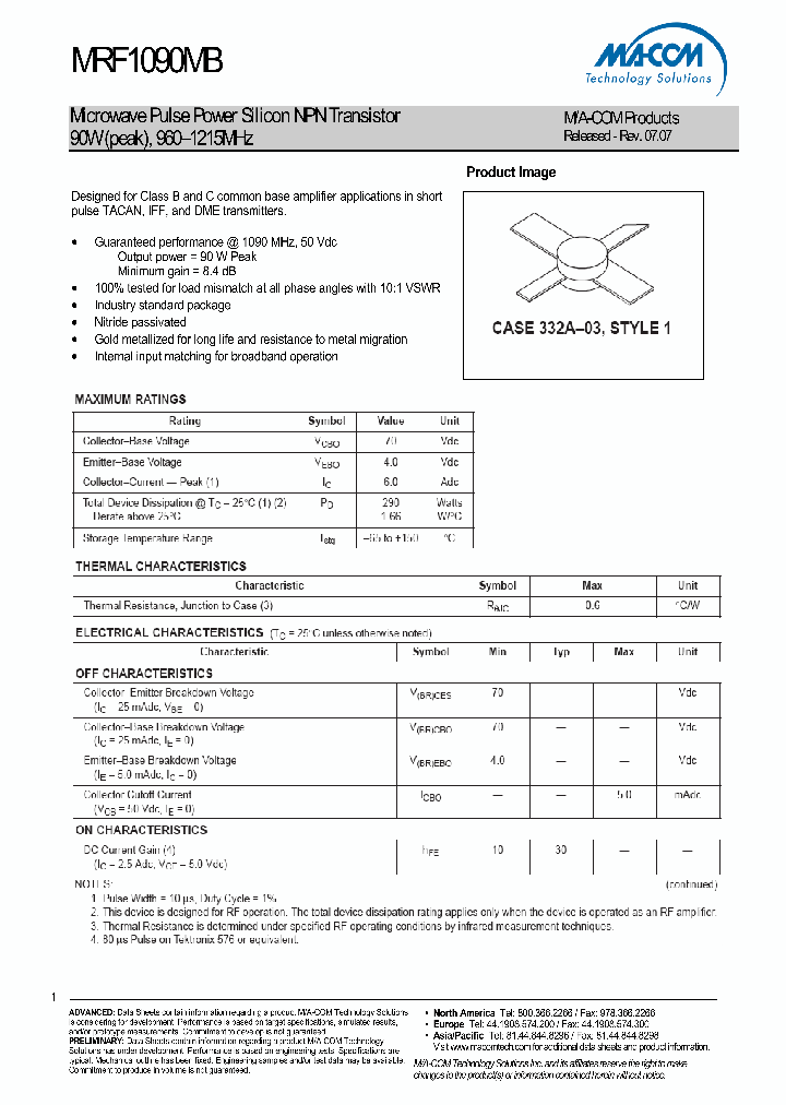 MRF1090MB_4627762.PDF Datasheet