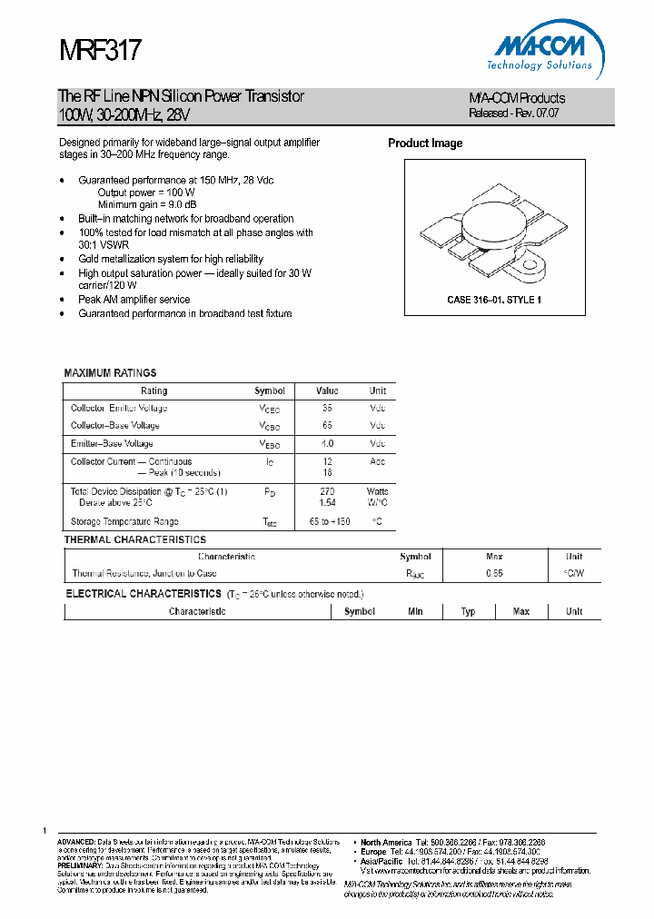 MRF317_4593748.PDF Datasheet
