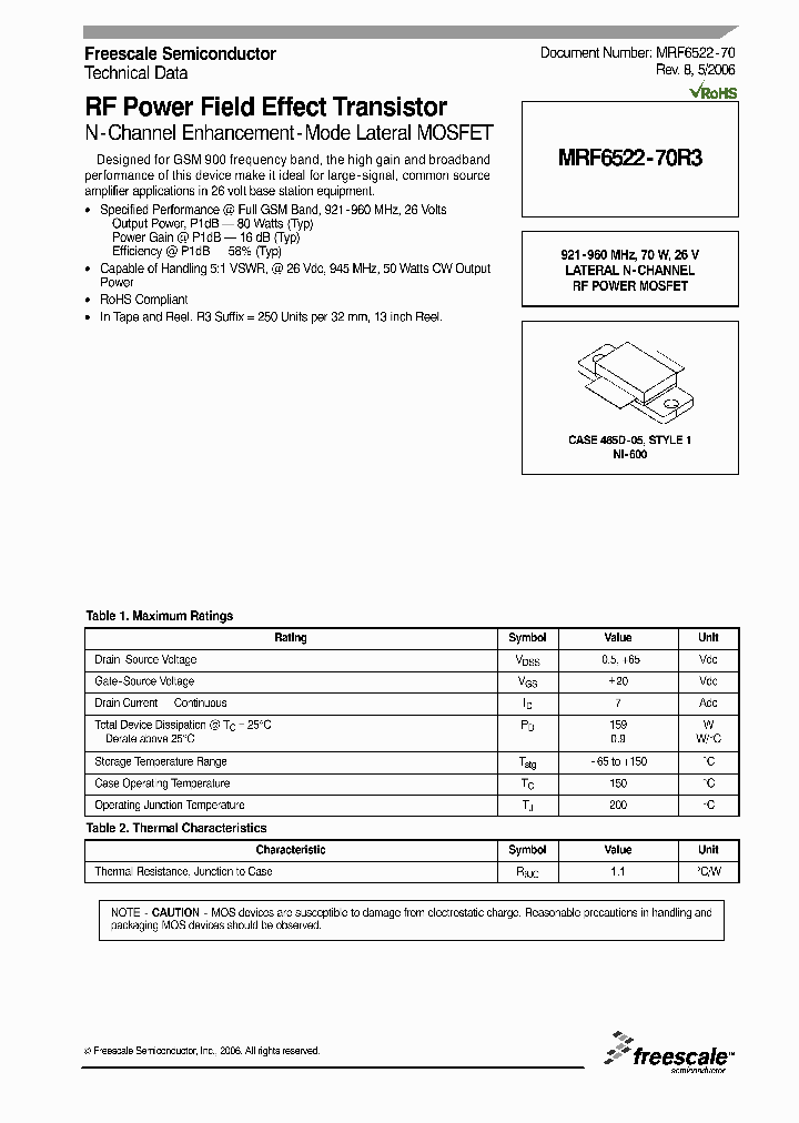 MRF6522-70_4303829.PDF Datasheet