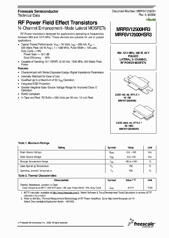 MRF6V12500HR3_4603146.PDF Datasheet