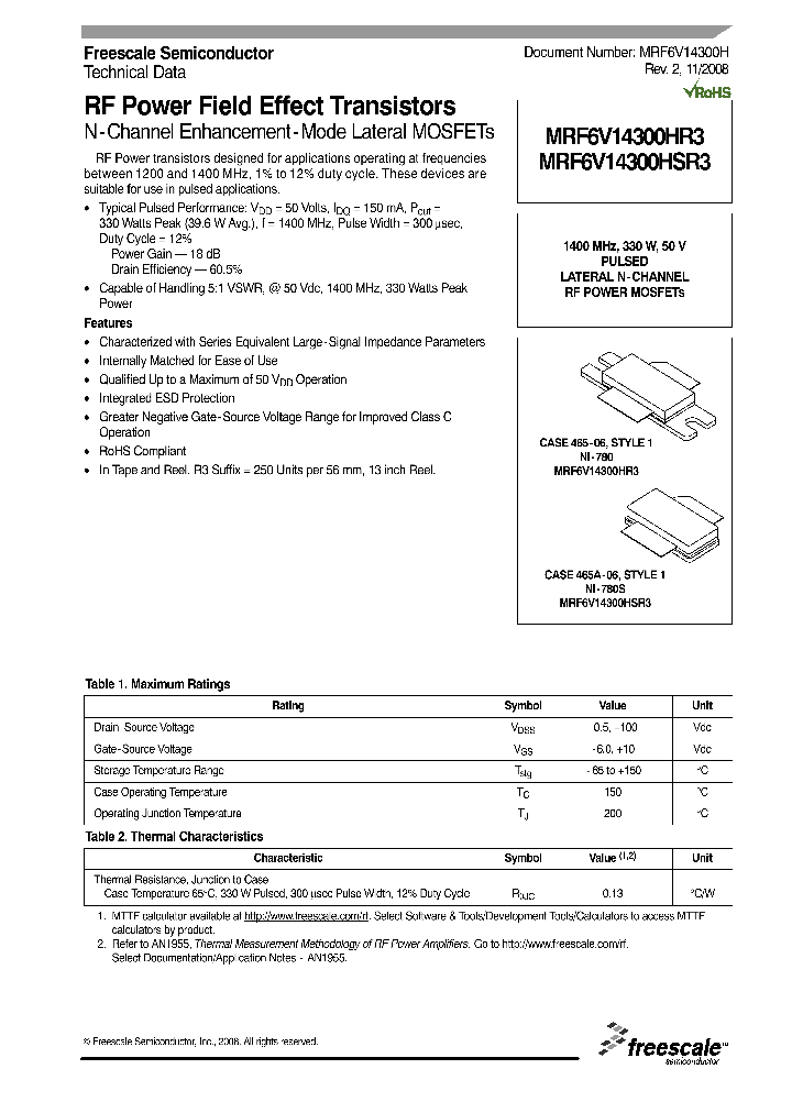 MRF6V14300HR3_4603148.PDF Datasheet